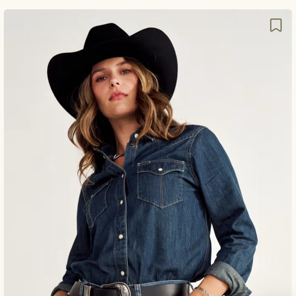 Tecovas Women’s Western Denim Button Down Shirt